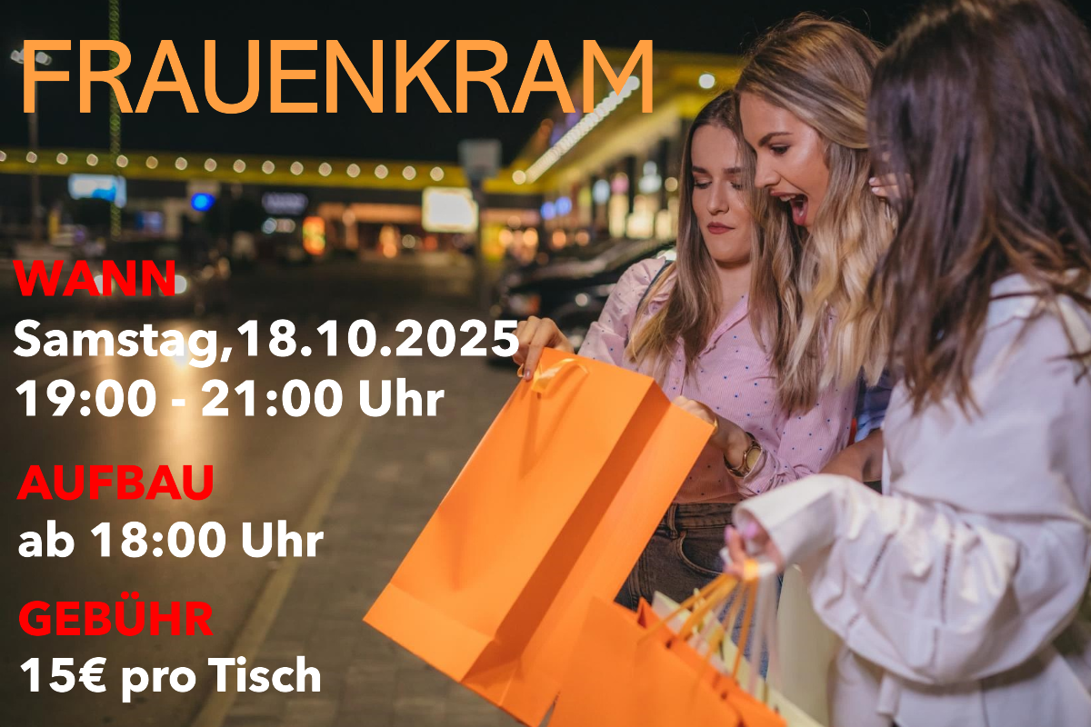 Ankündigung Frauenflohmarkt Oktober 2025