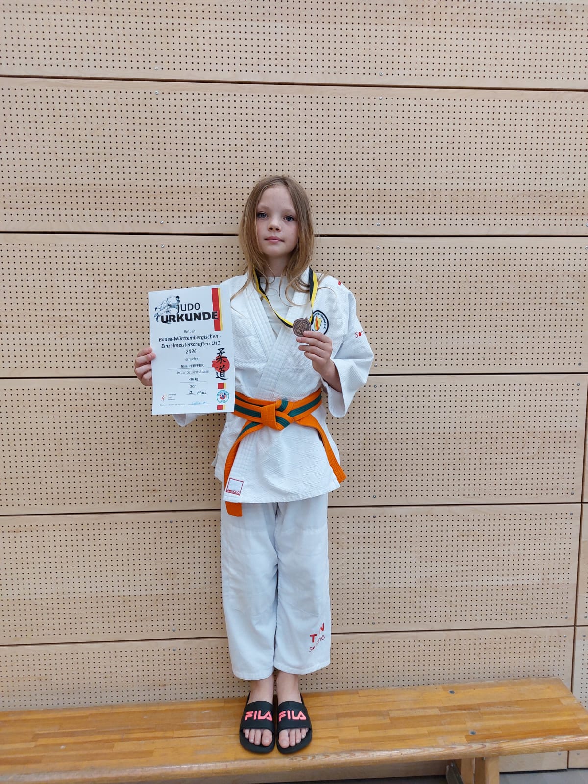 Mila Pfeffer holt Bronze bei der Baden-Württembergischen Meisterschaft U13 in Hockenheim
